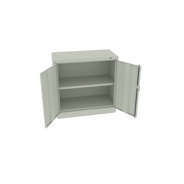 Welded Under-Counter Hgt Storage Cabinet, 36"Wx18"Dx36"H, Light Grey